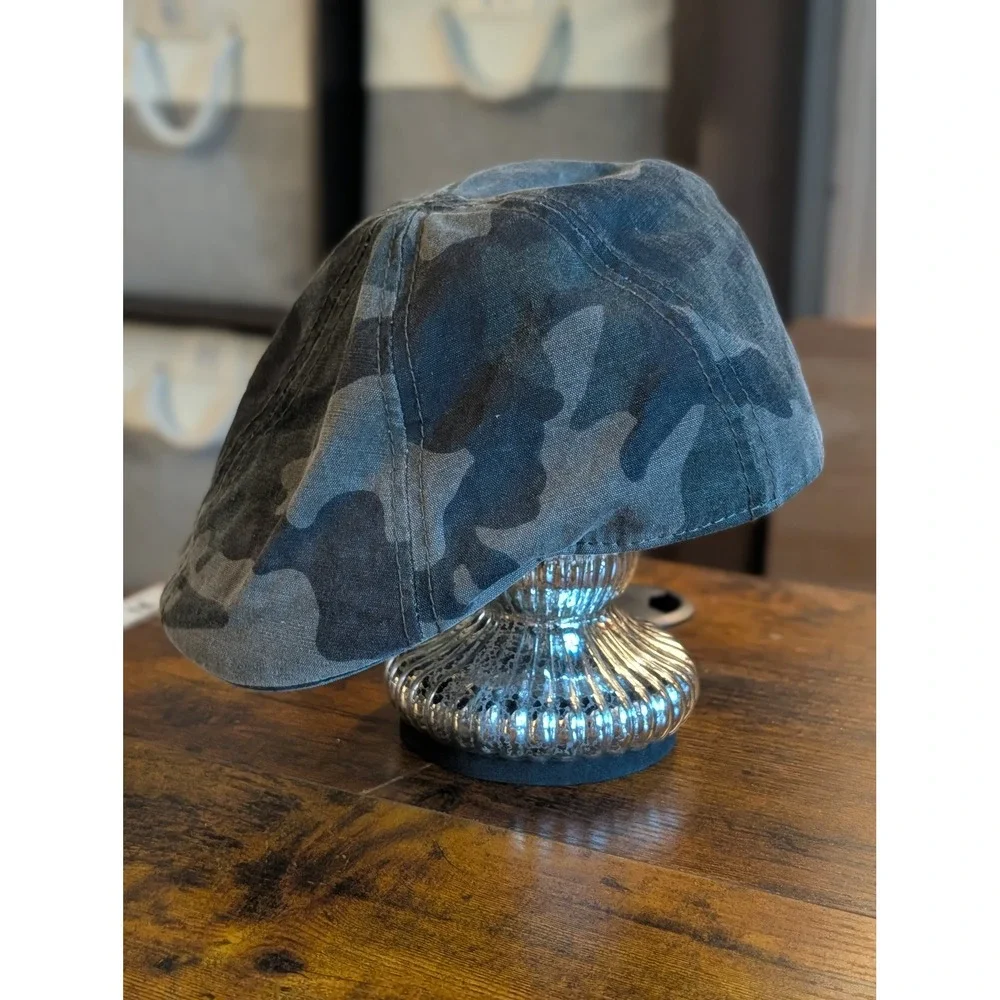 Urban Pipeline Gray Camo Newsboy Driver Ivy Flat Cap Golf Hat Men's S/M Cotton